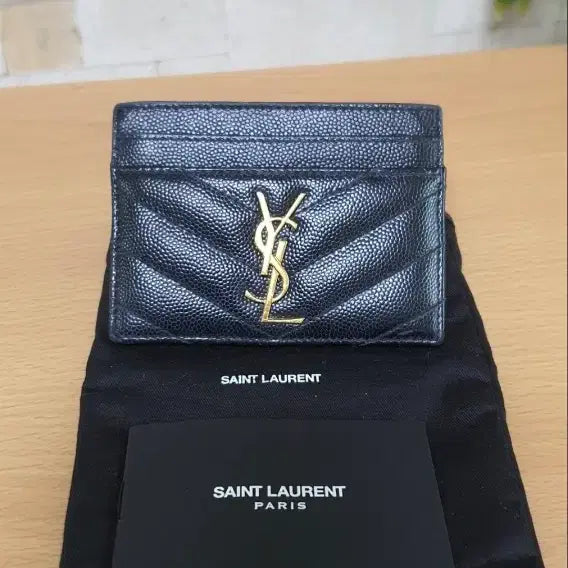 [BUNJANG] Saint Laurent Gold Monogram Card Holder Wallet / 입생로랑 생로랑 카드지갑/지갑 금장 정품A급(감정O)
