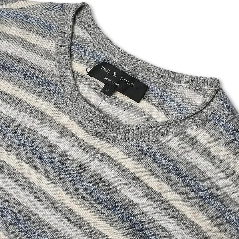 [BUNJANG] Rag &amp; Bone S/S Linen Striped New York Knit / 랙 앤 본 [Rag &amp; Bone] S/S 린넨 스트라이프 뉴욕 니트