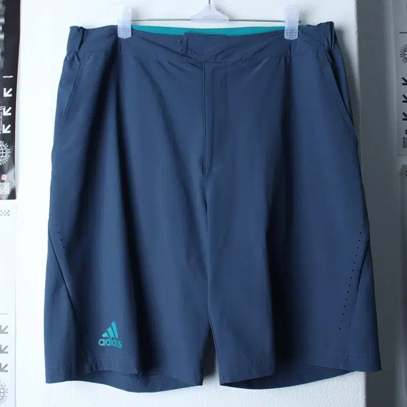 [BUNJANG] Adidas Blue Functional Shorts (L-XL) / (L-XL) 아디다스 반바지 팬츠 기능성 블루 폴리-2641