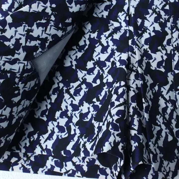 [BUNJANG] Valentino Patterned Blue Layered Unique Shorts / W(M) 발렌시아 반바지 팬츠 패턴 블루 레이어드 유니크-2645