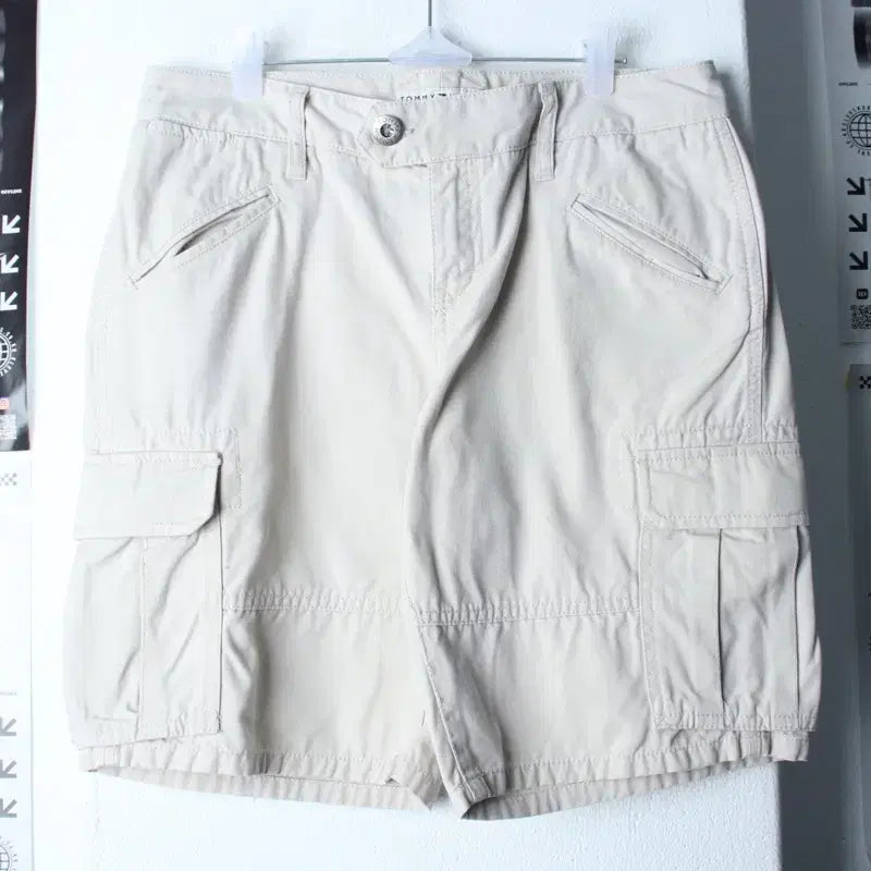 [BUNJANG] Tommy Hilfiger Cargo Shorts Beige / (L-XL) 타미힐피거 반바지 팬츠 카고 베이지 아메카지-264C