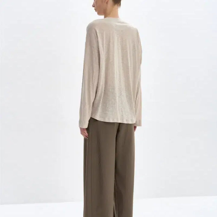 [BUNJANG] System 26SS New Round Neck Long Sleeve Tee / 한섬 26ss신상 시스템 라운드넥 롱 슬리브 티 프리