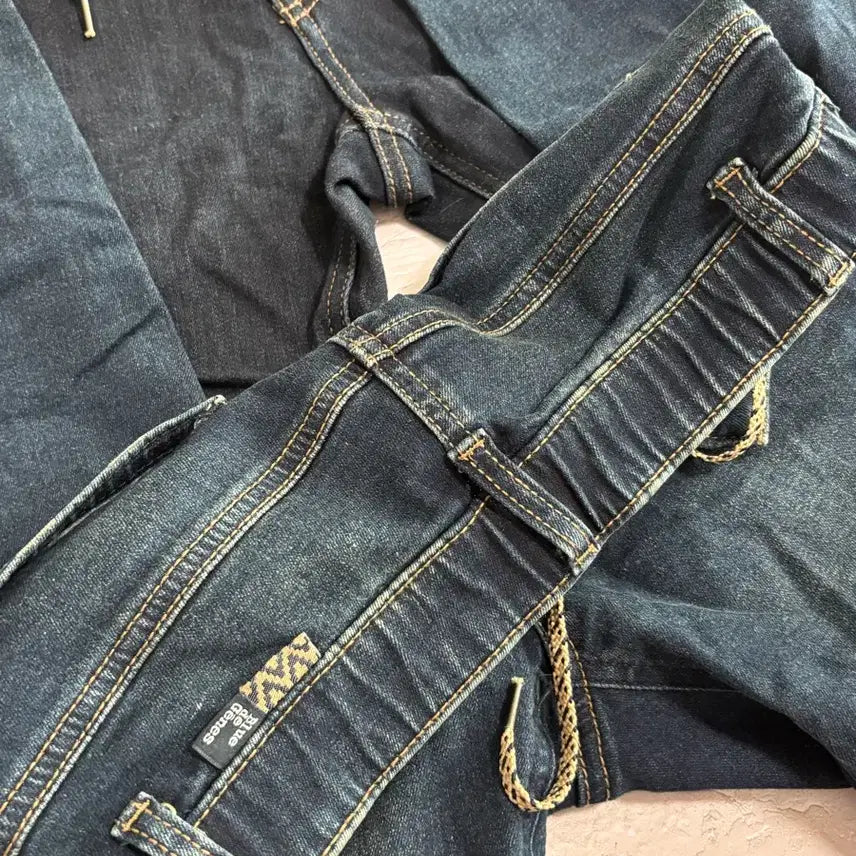 [BUNJANG] Denim Jeans Set / 데님 청바지 뒷밴딩 2벌 세트