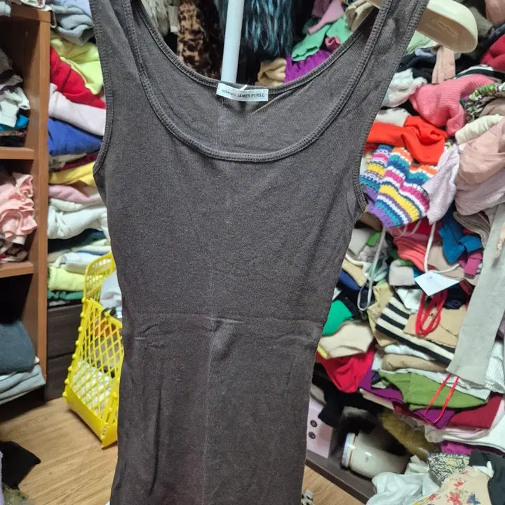 [BUNJANG] James Perse Standard Brown Sleeveless T-Shirt / 제임스퍼스 브라운 티셔츠 STANDARD JAMES PERSE