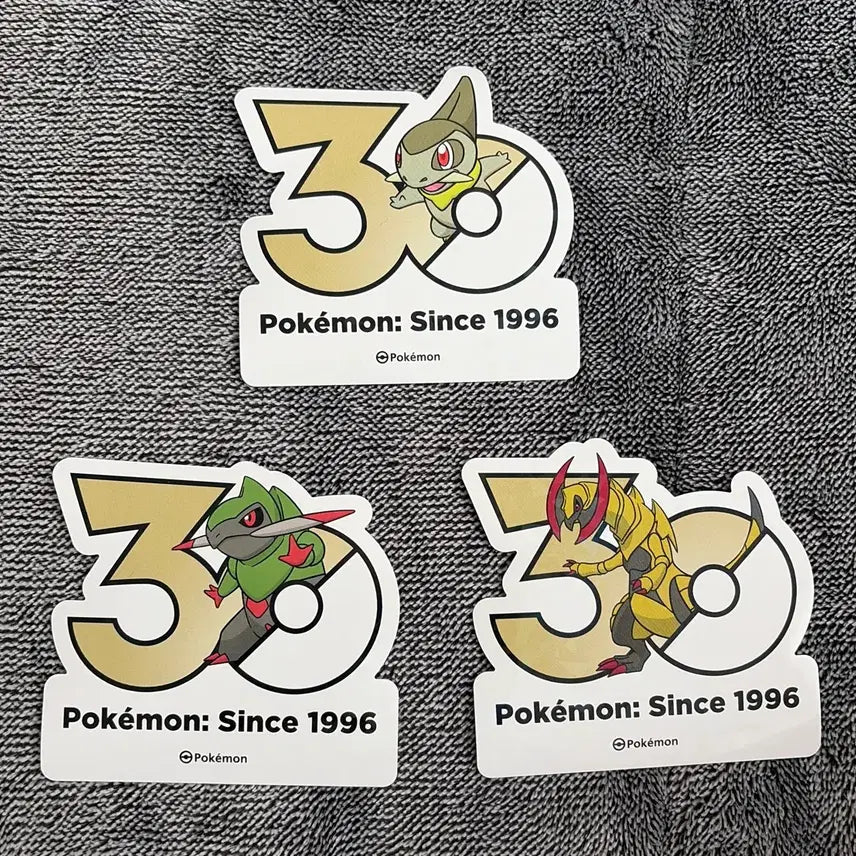 [BUNJANG] Pokemon 30th Anniversary Logo Torkoal Evolution Set Stickers / 한국한정] 포켓몬 30주년 로고 스티커 터검니 진화 세트