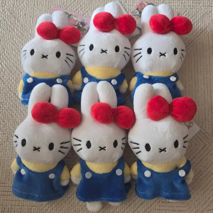 [BUNJANG] Miffy x Hello Kitty Collaboration Plush Keychain New / 미피키티 인형키링 새상품