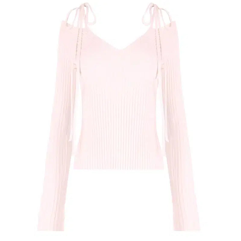 [BUNJANG] Kleesier Eclair Ribbon Knit Pink / 클리시어 kleesier 에클레어 리본 니트 핑크