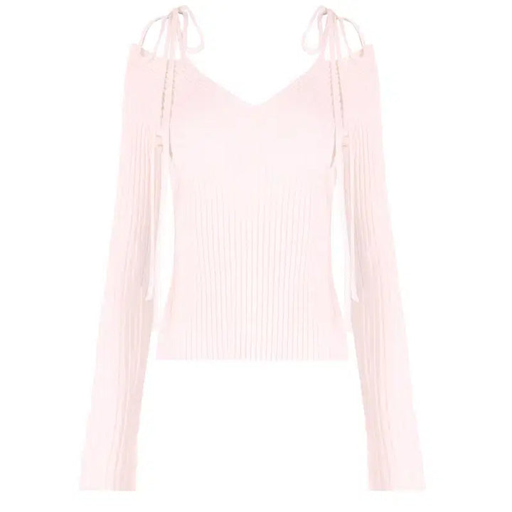 [BUNJANG] Kleesier Eclair Ribbon Knit Pink / 클리시어 kleesier 에클레어 리본 니트 핑크