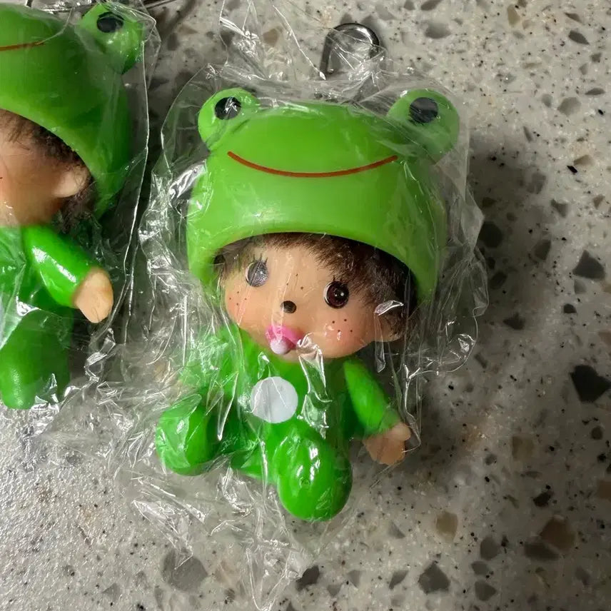 [BUNJANG] Frog Monchhichi Keychain Set (3 Types) / 개구리몬치치 키링 3종 세트판매