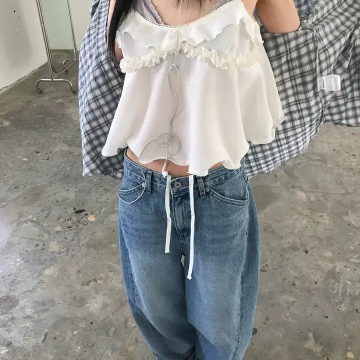 [BUNJANG] WE ARE Outfit Markedly Noff Breed London Plot Free Size Blouse / 새상품)위아 아키텍트 딥뮤즈 아웃핏 마크들리 노프  브리드 런던플랏