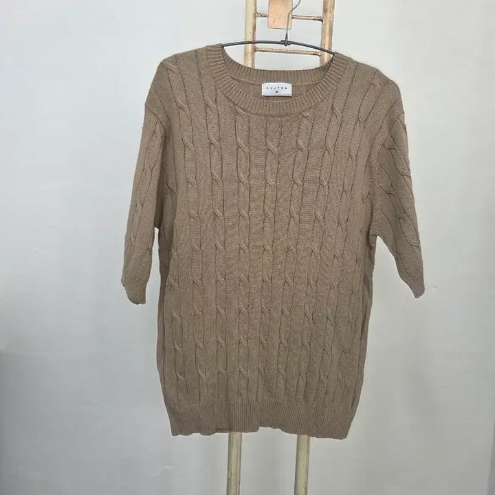 [BUNJANG] Kuzten Cable Short Sleeve Knit / 쿠즈텡 케이블 반팔니트