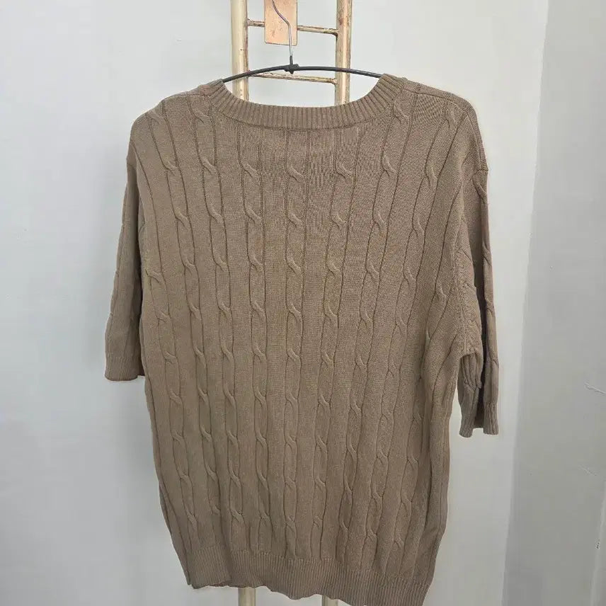 [BUNJANG] Kuzten Cable Short Sleeve Knit / 쿠즈텡 케이블 반팔니트