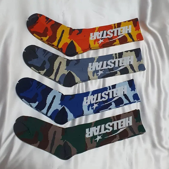 [BUNJANG] Hellstar Logo Socks (Green, Navy, Camo) / 개당가격이예요 ~그린 네이비 hellstar 헬스타 로고 삭스 카모 양말