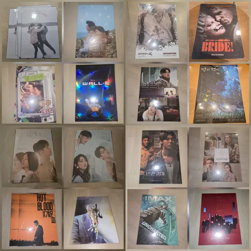 [BUNJANG] Bundle Set A3 Movie Poster Collection: WALL-E, Hot Blood, Exclusive Merchandise / 일괄 판매) 영화 A3 포스터 모음 월E , 뜨거운피 특전 굿즈 등
