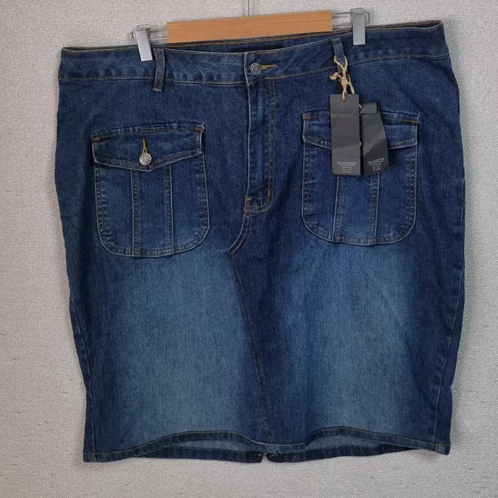[BUNJANG] Adolfo Plus Size Denim Skirt / 빅사이즈) ADOLFO 청스커트 데님스커트