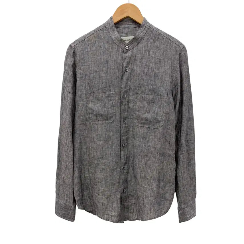 [BUNJANG] Solid Homme Linen Shirt Grey (Domestic 95) / 솔리드옴므 린넨셔츠 그레이 (국내95)