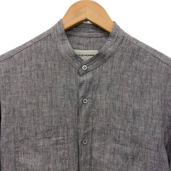 [BUNJANG] Solid Homme Linen Shirt Grey (Domestic 95) / 솔리드옴므 린넨셔츠 그레이 (국내95)