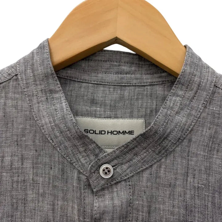 [BUNJANG] Solid Homme Linen Shirt Grey (Domestic 95) / 솔리드옴므 린넨셔츠 그레이 (국내95)