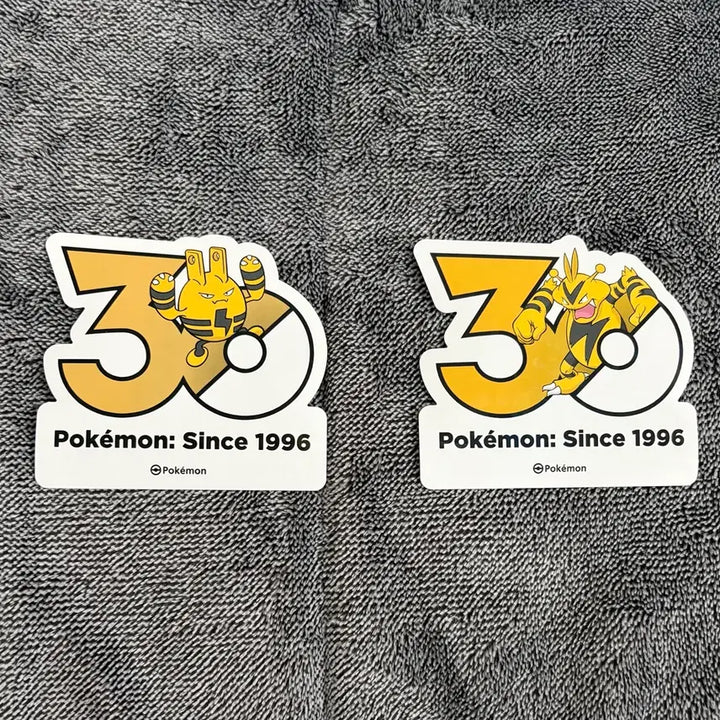 [BUNJANG] Pokemon 30th Anniversary Logo Elekid &amp; Electabuzz Evolution Set / 한국한정] 포켓몬 30주년 로고 스티커 에레키드 에레브 진화 세트