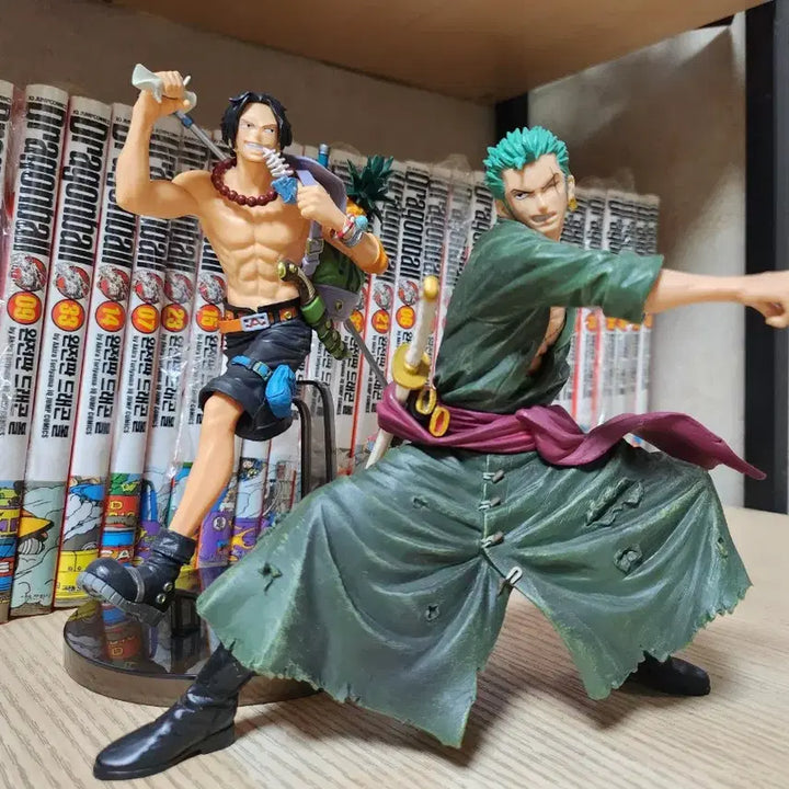 [BUNJANG] Bandai One Piece Zoro &amp; Ace Figure Bundle / 원피스 피규어 반다이 일괄 조로 조형이야기 에이스 매니아 매거진