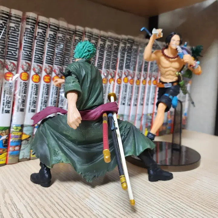 [BUNJANG] Bandai One Piece Zoro &amp; Ace Figure Bundle / 원피스 피규어 반다이 일괄 조로 조형이야기 에이스 매니아 매거진