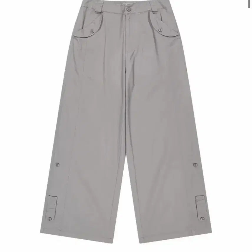 [BUNJANG] KOSEIO Washed Button Tab Pants Grey / 코이세이오 WASHED BUTTON TAB PANTS GREY(2)