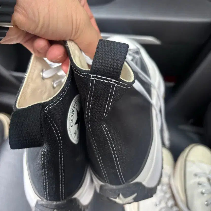 [BUNJANG] Converse Run Star Hike High Black Sneakers / 컨버스 런스타 하이