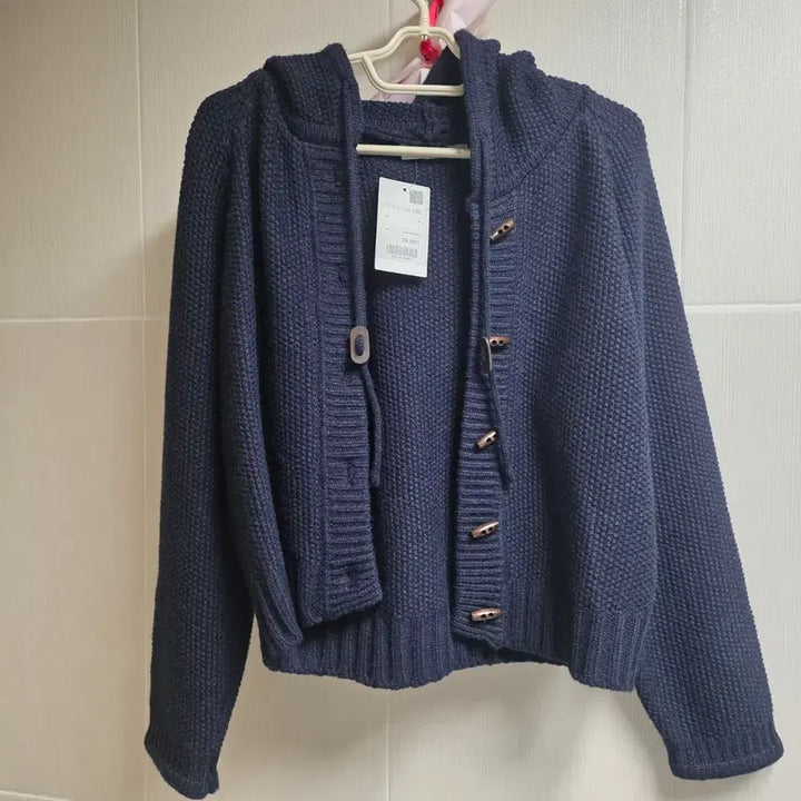 [BUNJANG] 8seconds Toggle Button Hooded Cardigan Navy / [새상품]에잇세컨즈 토글버튼 후드 카디건 네이비