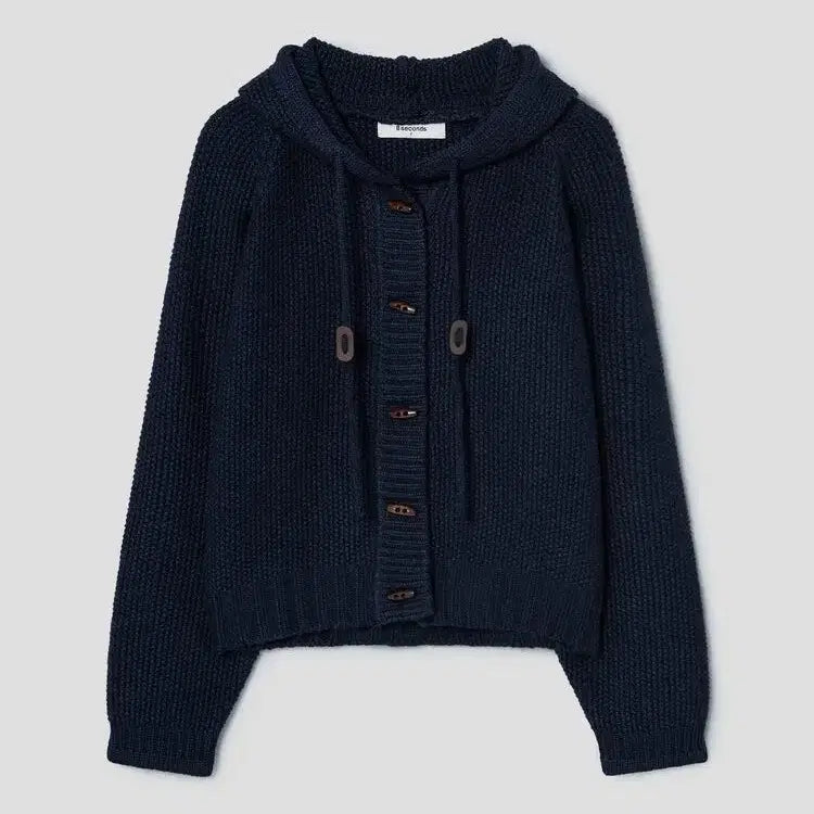 [BUNJANG] 8seconds Toggle Button Hooded Cardigan Navy / [새상품]에잇세컨즈 토글버튼 후드 카디건 네이비