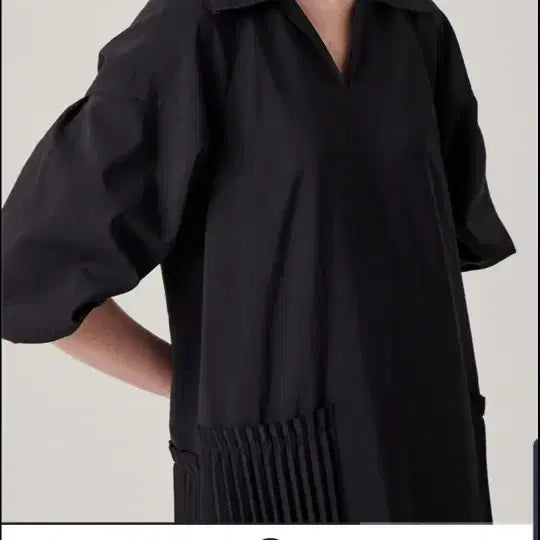 [BUNJANG] Time Pleats Black Long Dress / 타임 플리츠 원피스