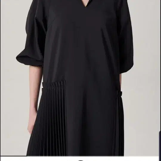 [BUNJANG] Time Pleats Black Long Dress / 타임 플리츠 원피스