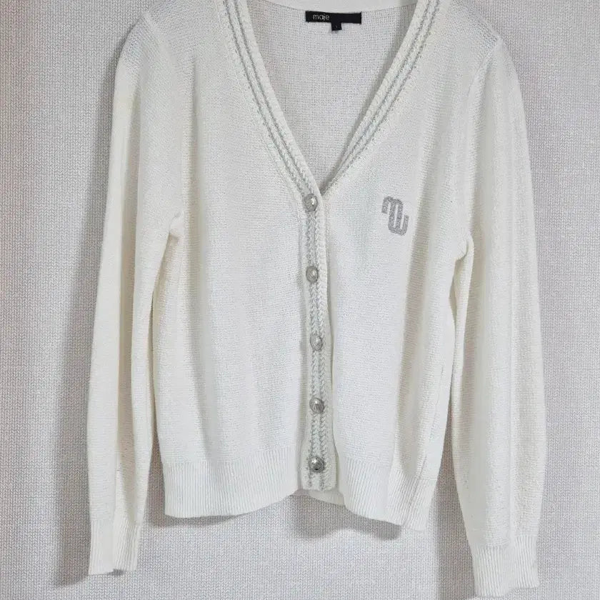 [BUNJANG] Maje Silver Trimming Cardigan White / MAJE 실버 트리밍 가디건 화이트