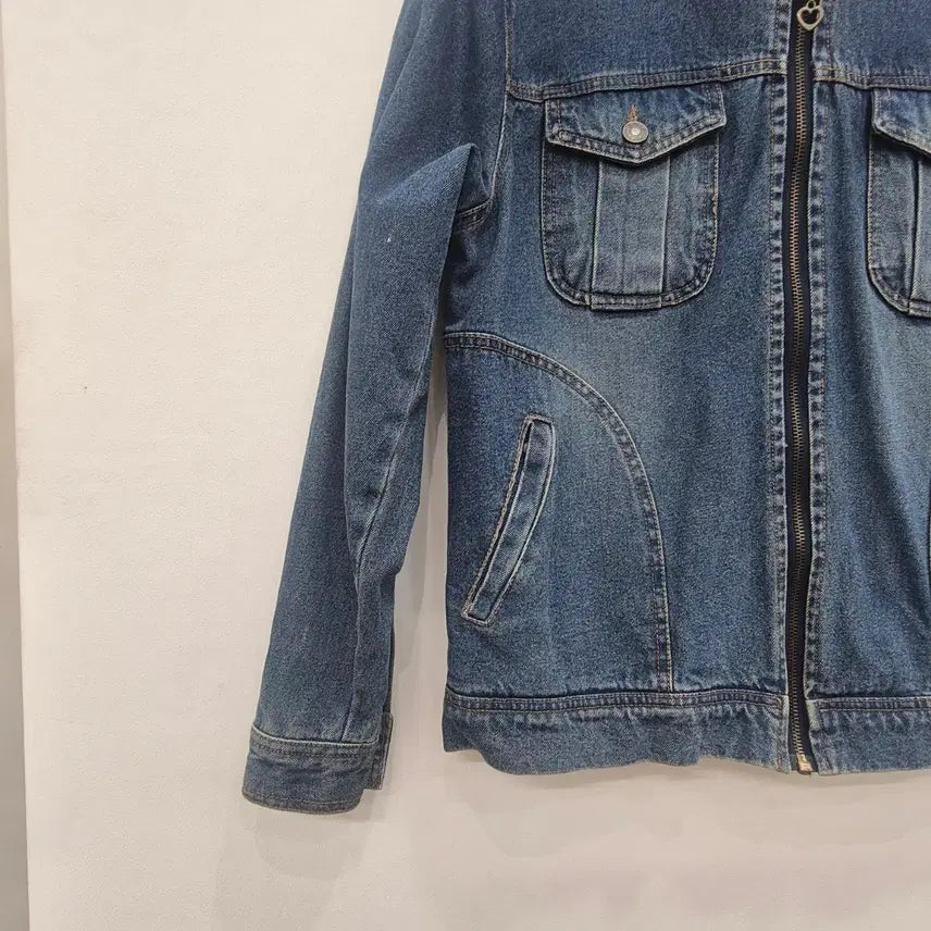 [BUNJANG] Vintage Denim Hooded Zip-Up Jacket L / 빈티지 청 데님 후드 집업 자켓L