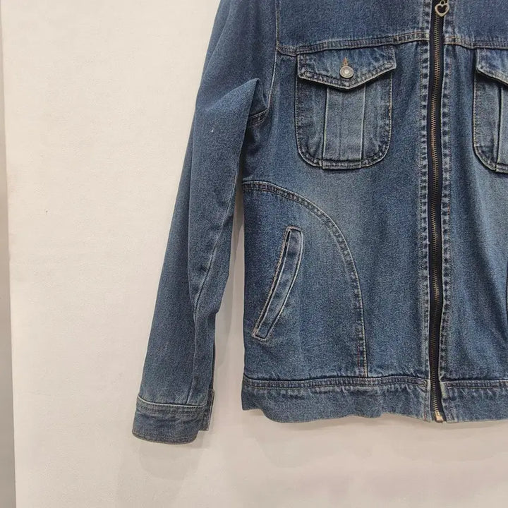 [BUNJANG] Vintage Denim Hooded Zip-Up Jacket L / 빈티지 청 데님 후드 집업 자켓L