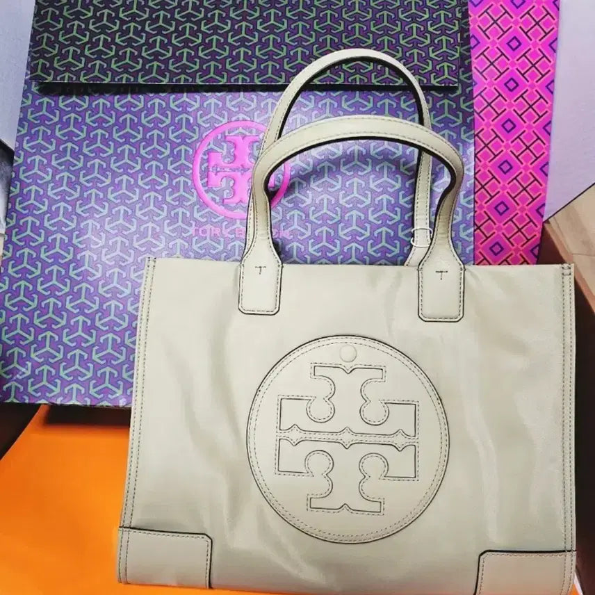 [BUNJANG] Tory Burch Small Ella Tote Bag Olive Sprig / [새제품/당일발송] 토리버치 스몰 엘라 토트백 Olive Sprig