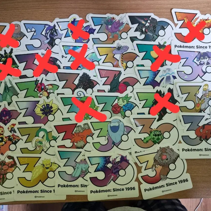 [BUNJANG] 30th Anniversary Logo Sticker Set / 포켓몬 30주년 로고 스티커(일괄 가능)