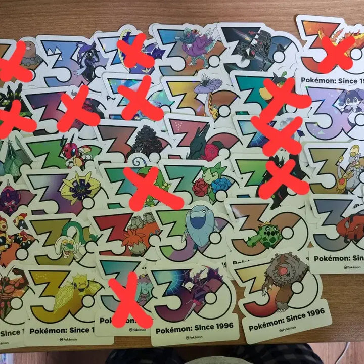 [BUNJANG] 30th Anniversary Logo Sticker Set / 포켓몬 30주년 로고 스티커(일괄 가능)