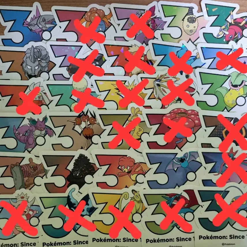 [BUNJANG] 30th Anniversary Logo Sticker Set / 포켓몬 30주년 로고 스티커