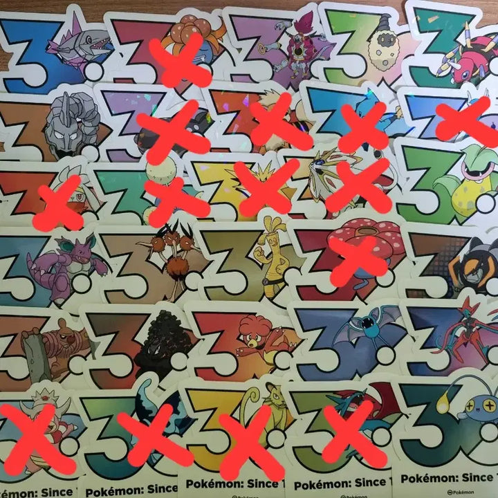 [BUNJANG] 30th Anniversary Logo Sticker Set / 포켓몬 30주년 로고 스티커(일괄 가능)