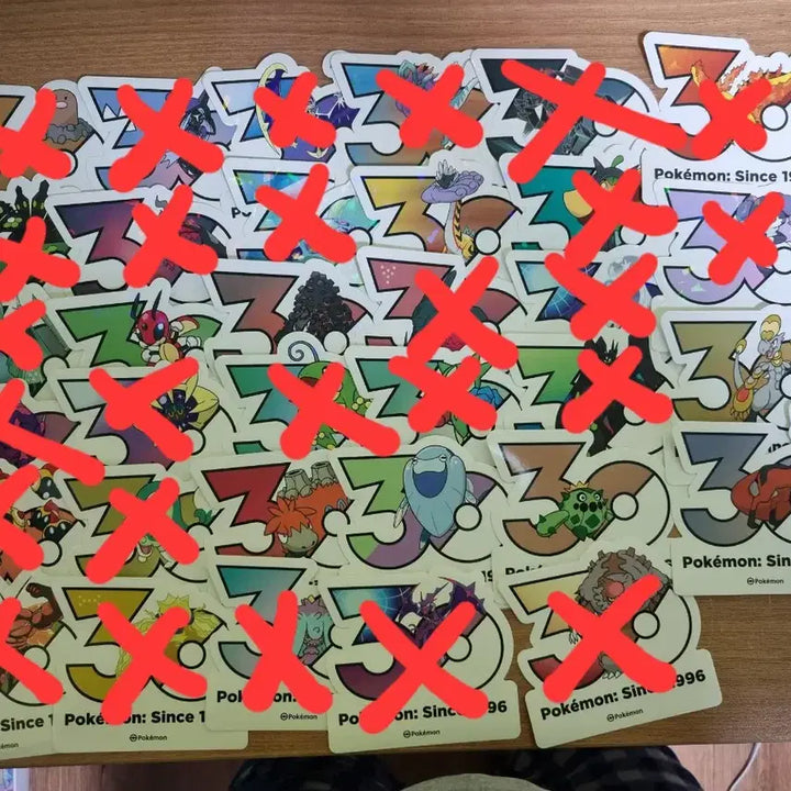 [BUNJANG] 30th Anniversary Logo Sticker Set / 포켓몬 30주년 로고 스티커