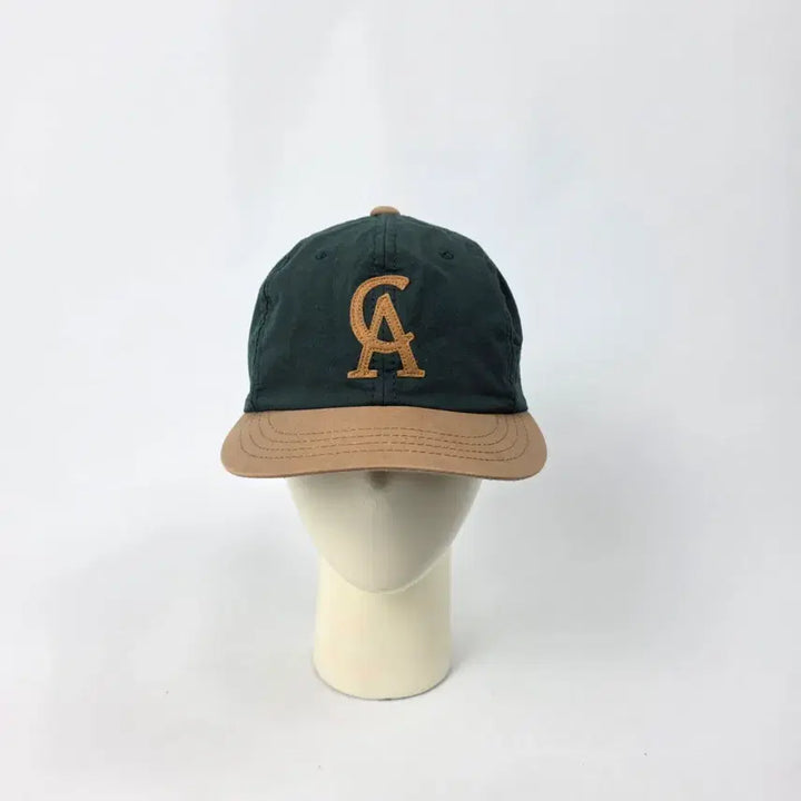 [BUNJANG] CA4LA CA Embroidered Cap Green Beige Short Brim Hat / CA4LA 카포라 CA 자수 볼캡 그린베이지 숏챙 모자 free.0325