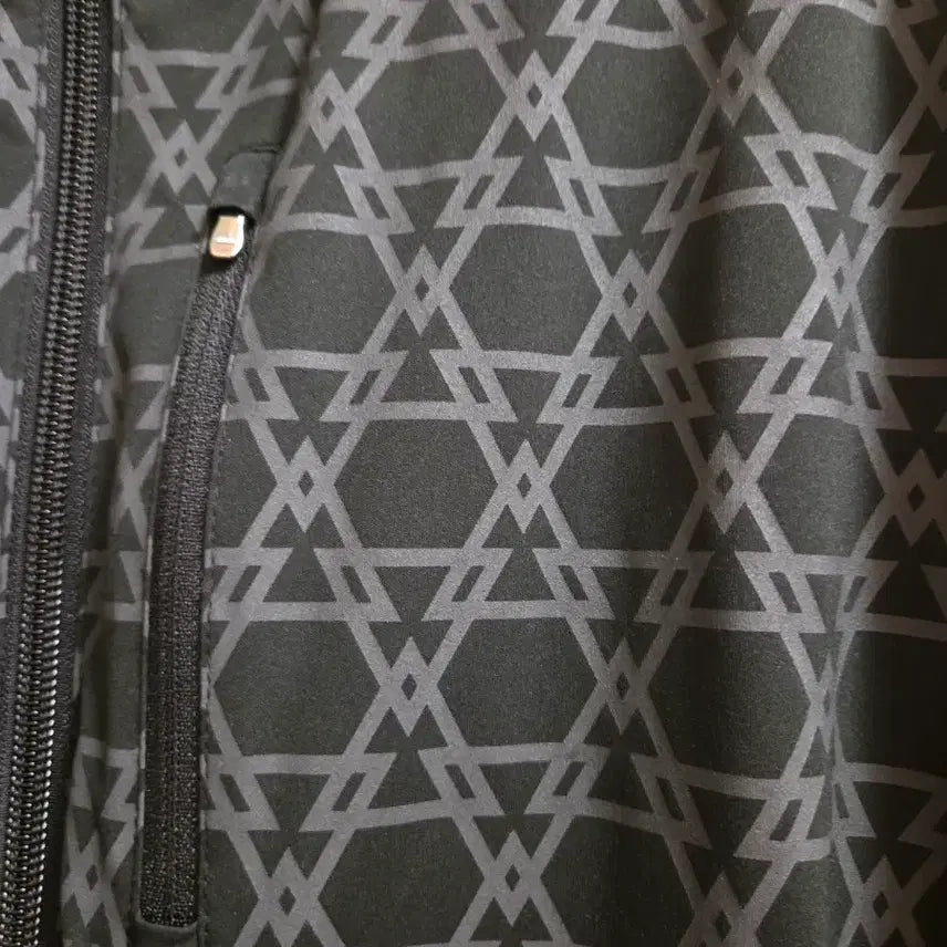 [BUNJANG] Adidas Golf Black Pattern Track Jacket L / 아디다스 골프 블랙 패턴 트랙 자켓 L