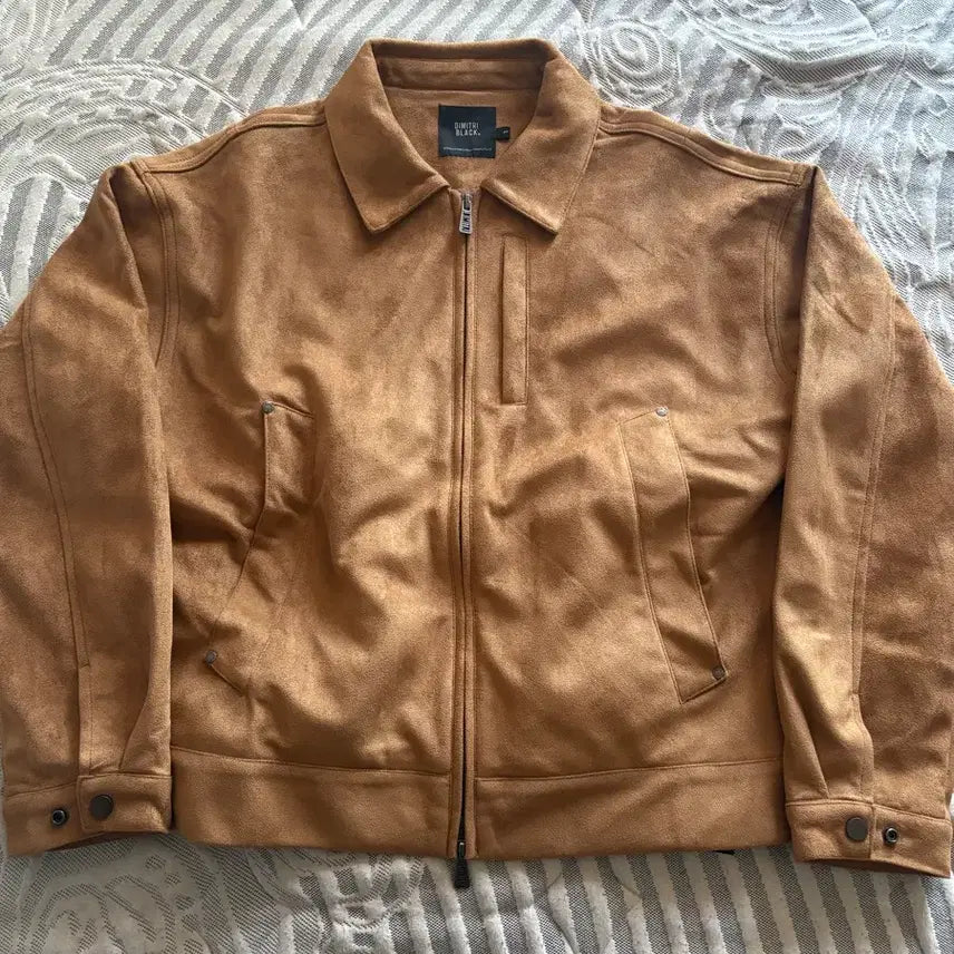 [BUNJANG] DimitriBlack 2-Way Vegan Suede Jacket Brown / 디미트리블랙 2WAY 비건 스웨이드 자켓 브라운