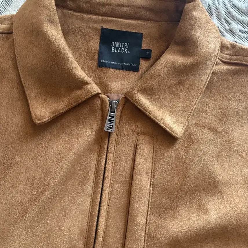 [BUNJANG] DimitriBlack 2-Way Vegan Suede Jacket Brown / 디미트리블랙 2WAY 비건 스웨이드 자켓 브라운