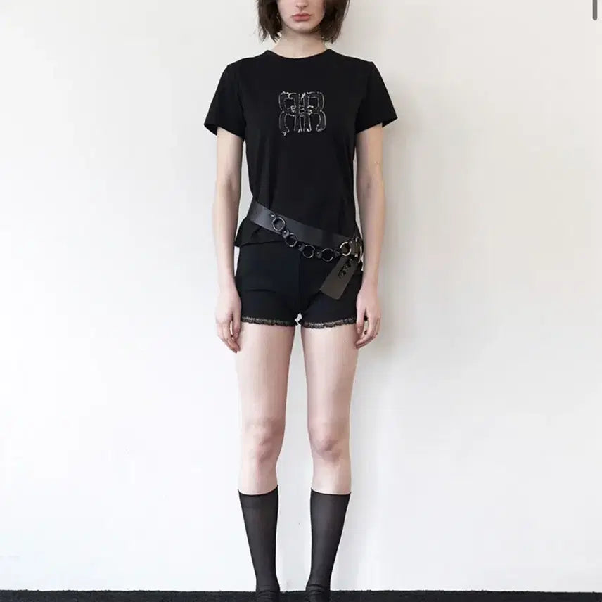 [BUNJANG] Lockeicke Square Logo Denim Top S / 락케이크 상의