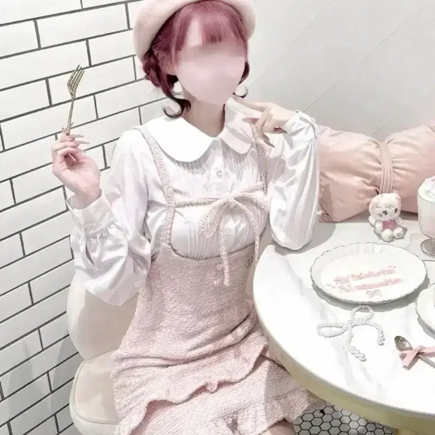 [BUNJANG] Honey Mew Pink Tweed Setup / 허니뮤 honey mew 핑크 트위드 셋업