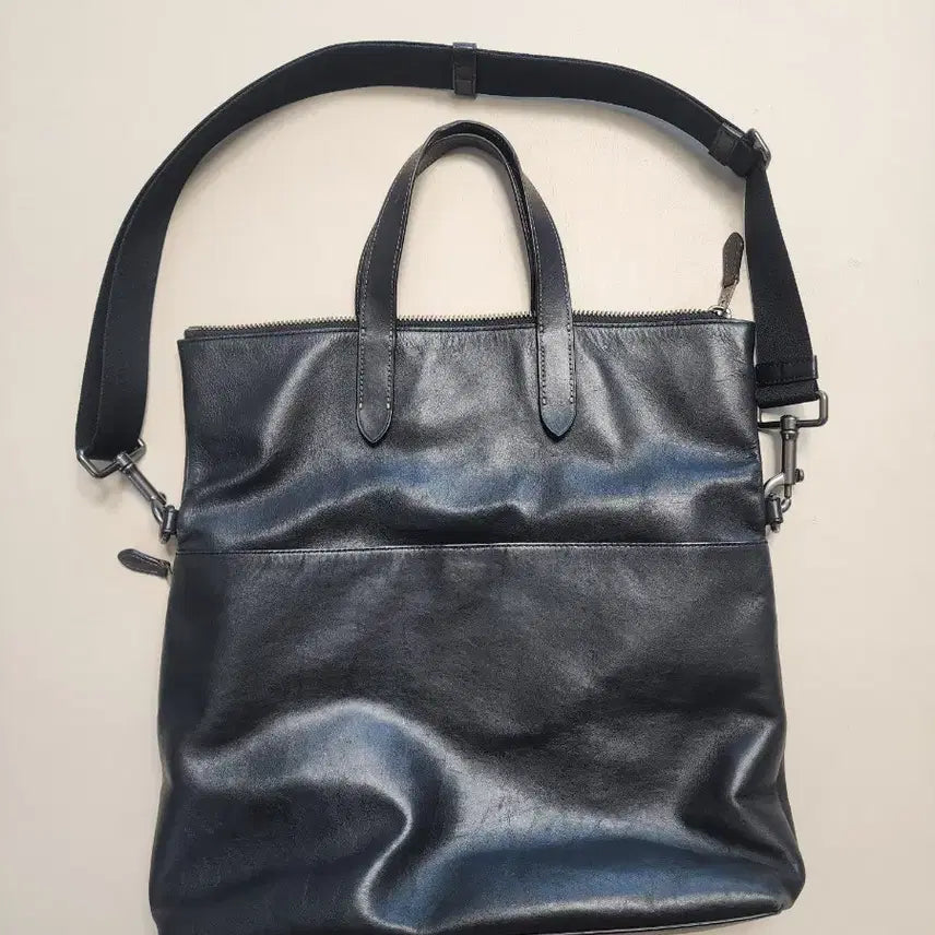 [BUNJANG] Coach Black Leather Tote Bag / Crossbody Bag / 코치 블랙 가죽 토트백 겸 크로스백