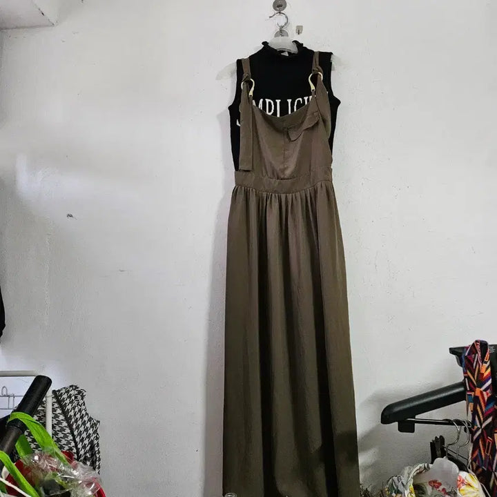 [BUNJANG] Long Jump Skirt Khaki / 롱 점프스커트 카키색
