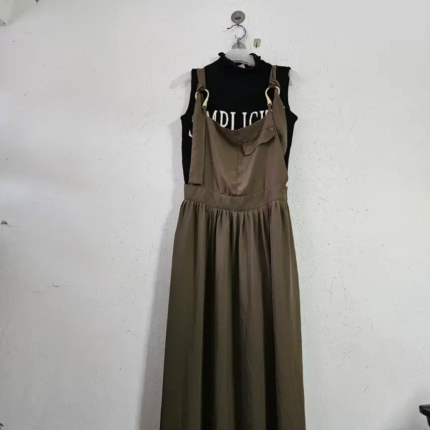 [BUNJANG] Long Jump Skirt Khaki / 롱 점프스커트 카키색