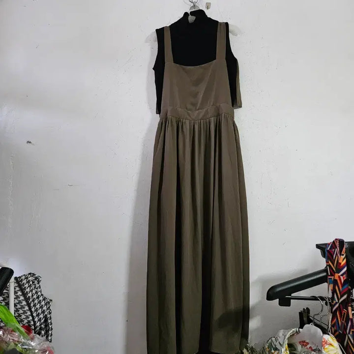 [BUNJANG] Long Jump Skirt Khaki / 롱 점프스커트 카키색